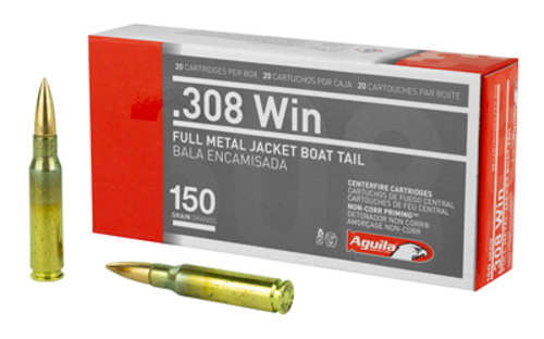 Ammunition Aguila Ammunition Rifle 308Win AGUILA 308WIN 150GR FMJBT 20/500 • Model: Rifle